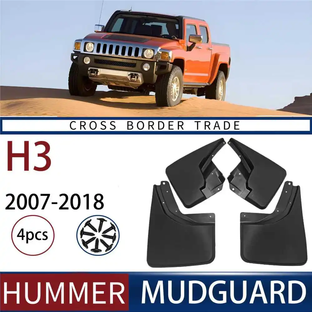 For Hummer H3 2007-2018 ABS Car Mud Flaps Splash Guard Mudguards MudFlaps Front Rear Fender Auto Accessories