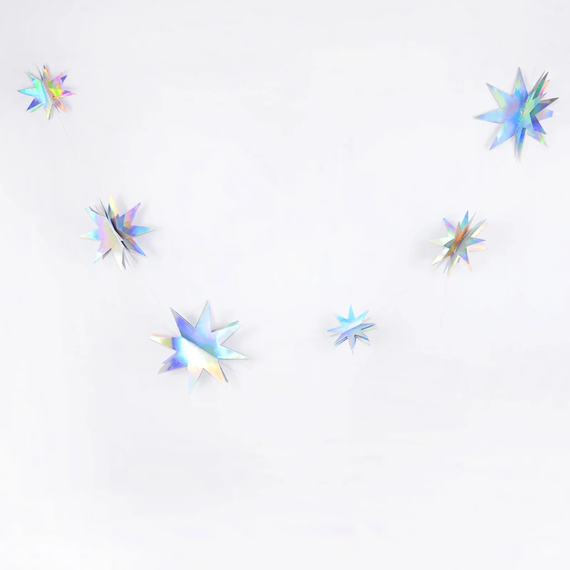 Gold Graduation Twinkle Star Papiergirlanden Geburtstagsparty Dekorationen Galaxy Planet Star Banner Hang Star Babyparty Luftschlangen – Detail 6