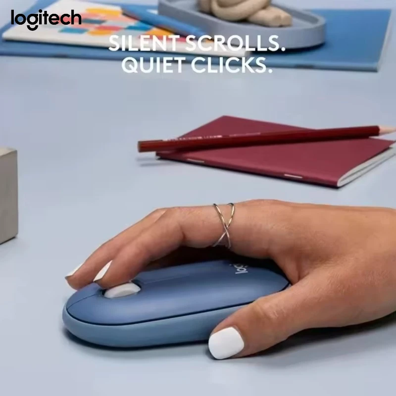

Портативная беспроводная мышь Logitech M350, как стильный и тонкий внешний вид и комфортное ощущение, встроенная высокоточная оптическая мышь