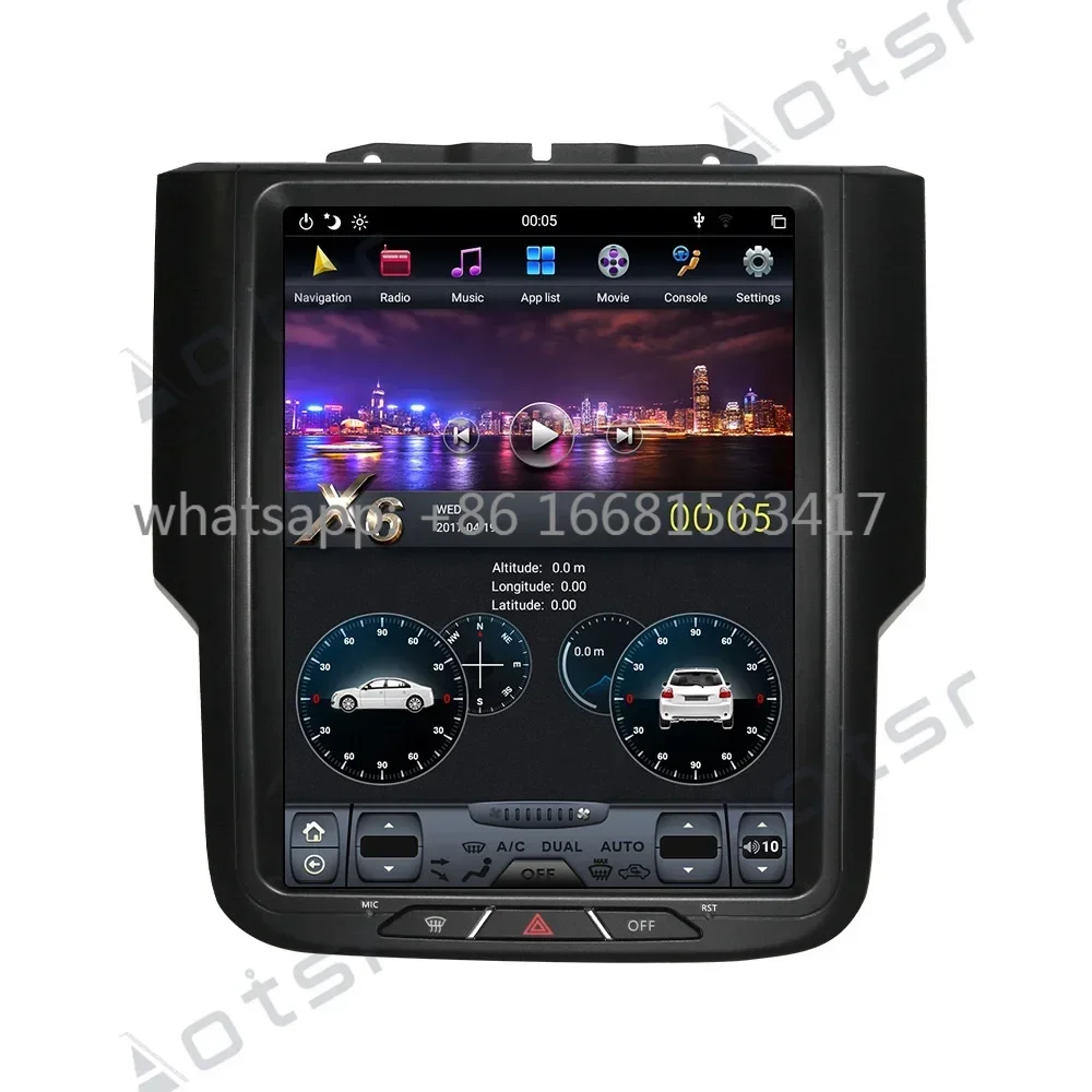 

Tesla Screen Android 9.0 Car Dvd Player Gps Navigation Head Unit Multimedia Stereo For Dodge Ram 1500 2500 3500