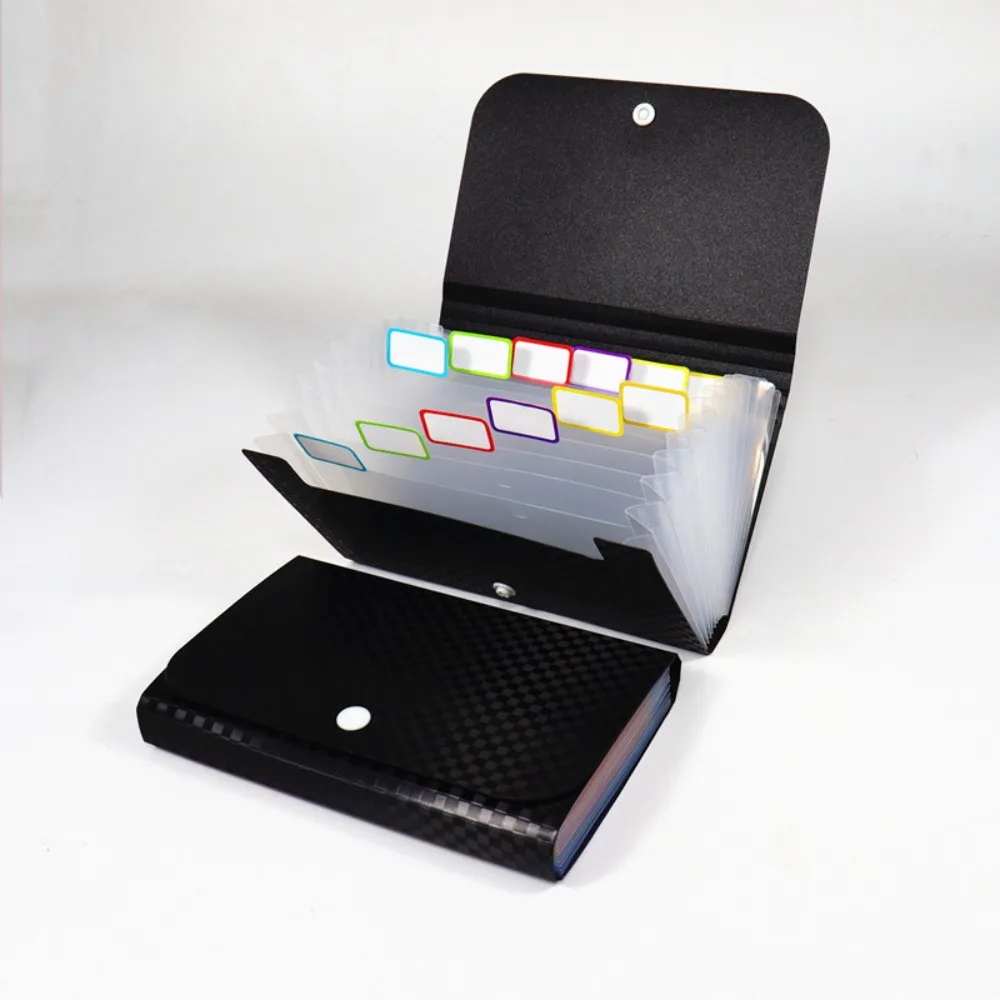 

13-layer Small File Wallet Waterproof Accordion Style A6 Accordion Folder Self-adhesive Index Tabs File Case Office Supplies