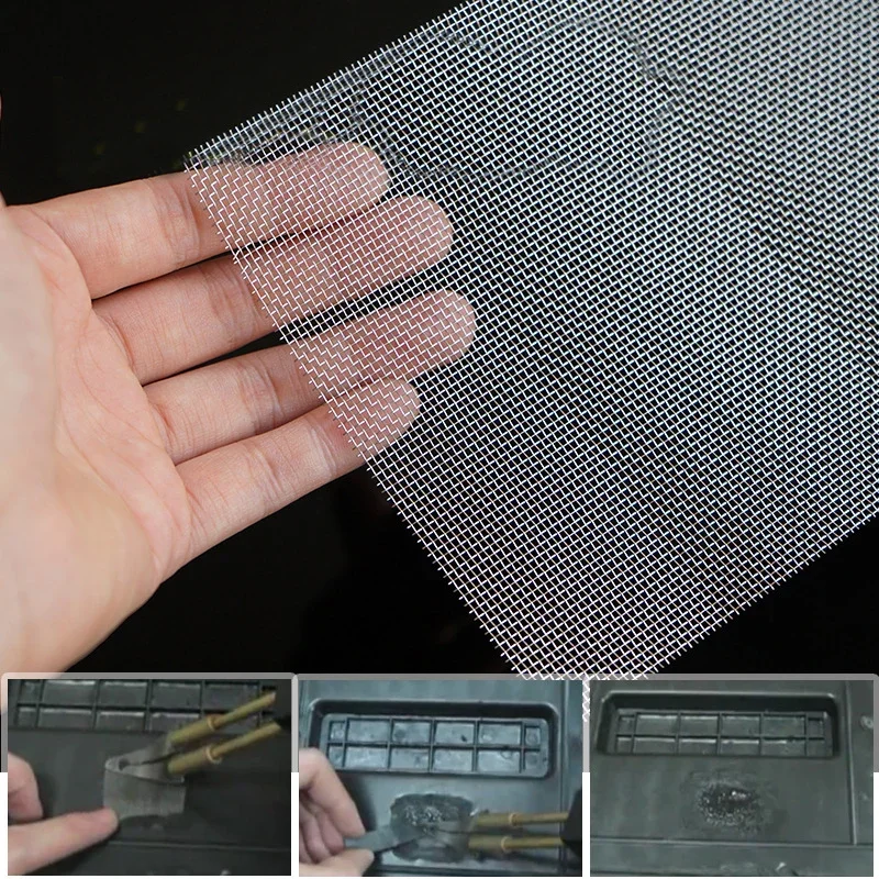 5/1Pcs Universal Stainless Steel Car Bumper Repair Net Plastic Crack Repair Hole Repairing Mesh Net For Bumper Body Hood Vents