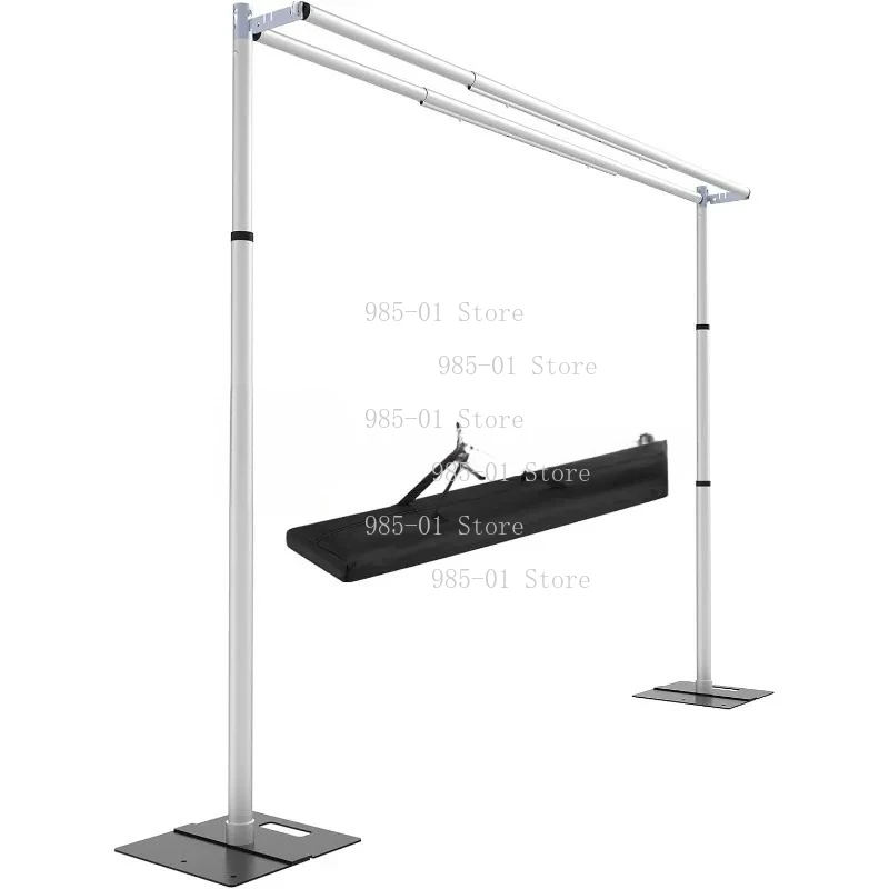 Adjustable metal background support, heavy duty backdrop stand kit, 10ftx10ft double crossbar pipe and drape structure