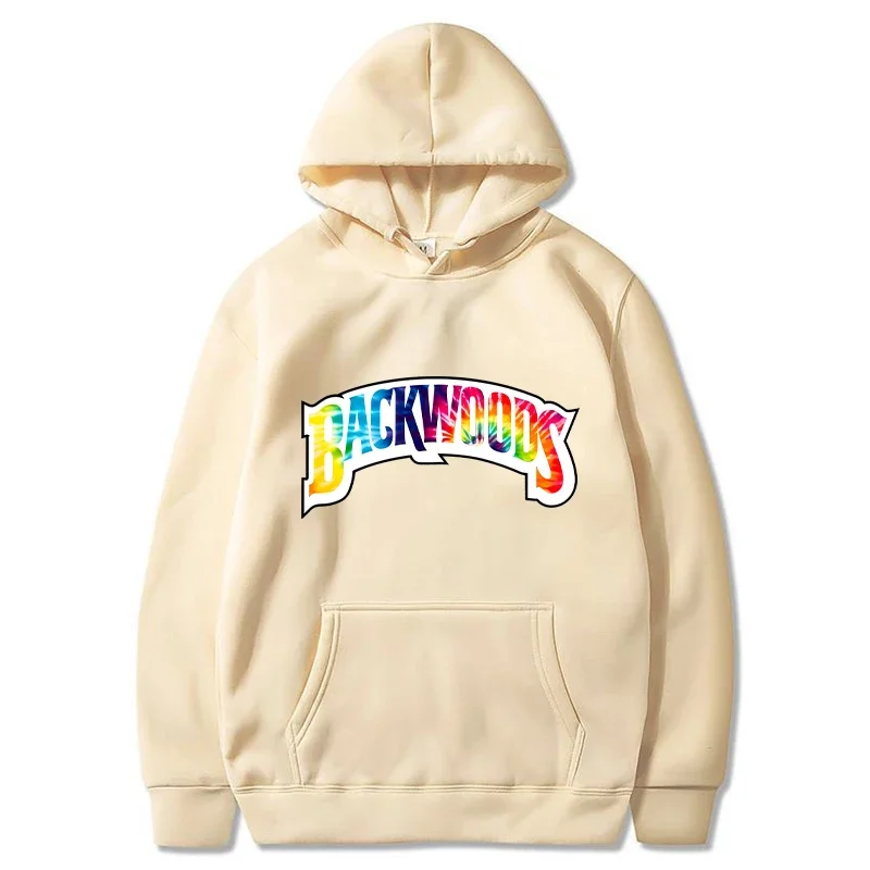 

Rainbow Backwoods Hoodies Men Fashion Letter Graphic Printed Sweatshirts Women Casual Cool Harajuku Streetwear Hooded Pullovers