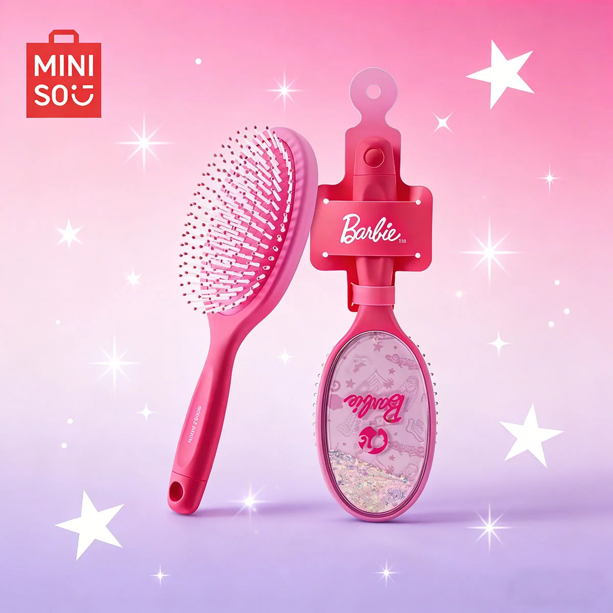 El peine de masaje con airbag de arena fluida de la serie MINISO Barbie Co mejora cómodamente la sensación esponjosa