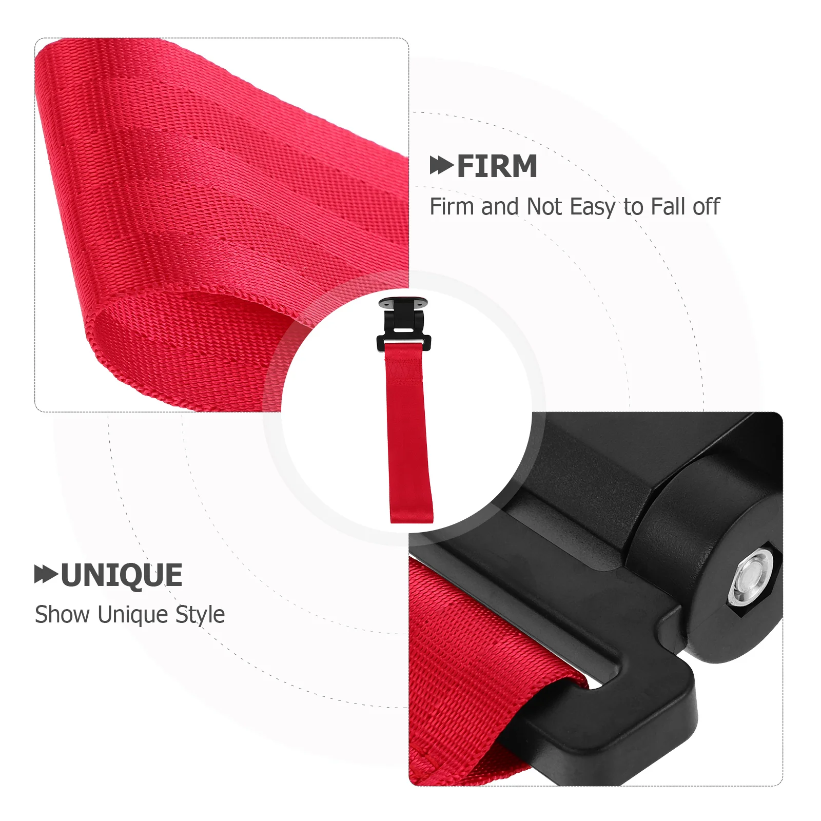 2 шт. декоративный буксировочный ремень красный автомобильный буксировочный ремень высокая прочность клейкость устойчивый к атмосферным воздействиям универсальное крепление на бампер для внедорожников грузовиков