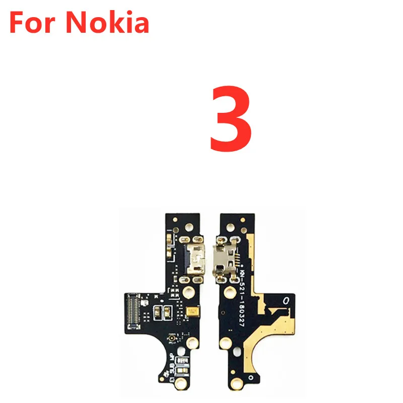 USB Charging Charger Dock Port Board Flex Cable With Mic Microphone Ribbon For Nokia 2 2.1 3 3.1 5 5.1 6 6.1 7 7.1 8 8.1 Plus