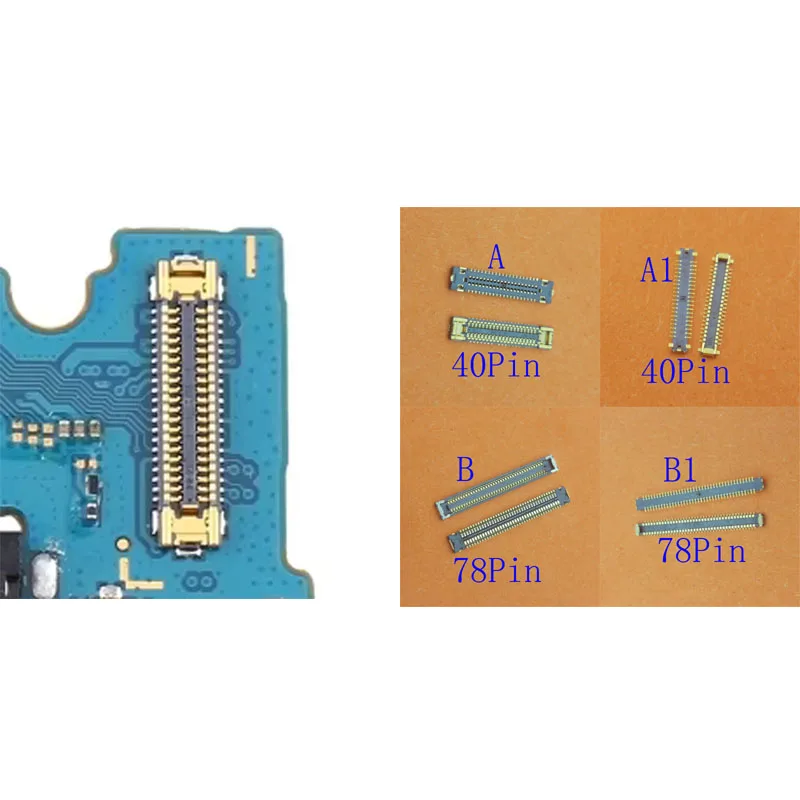 2-50Pcs Usb Charger FPC Connector Lcd Display Plug For Samsung Galaxy A31 A315 A41 A415 A51 A516 A71 A715 A51 A515 40 78 Pin