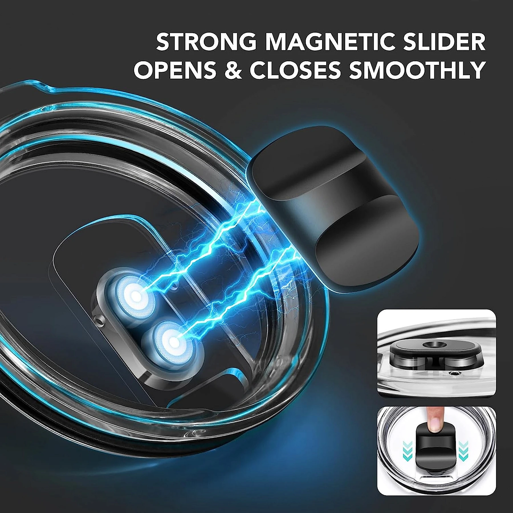 Magnetic Slider Replacement for Yeti Tumblers |    Magnetic Lid Sliders, Compatible with 10oz, 16oz, 20oz, 26oz, 30oz Yeti C
