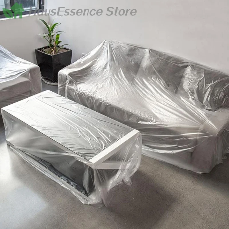※1PC plastic furniture dust cover,Waterproof car dusty bed Sofa Dust Proof Cover High Quality Durable Material For Home