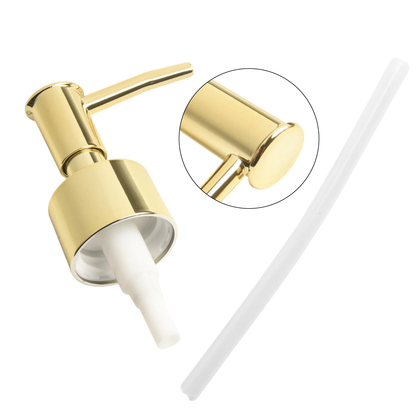 ABS Plastic Pump Head And Pipe Soap Dispenser Pump Replacement Leak-proof Pump Head For Kitchen Bathroom Worktop Bottles