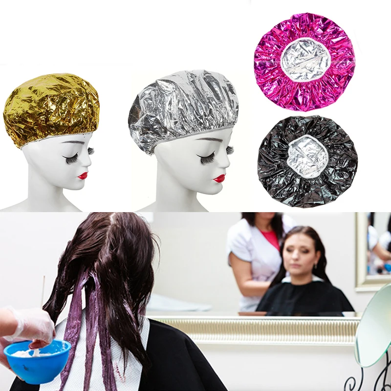 

Hair Care Shower Cap Heat Insulation Aluminum Foil Hat Hair Dyeing Cap Hair Dyeing Tools Home Hair Care Constant Temperature Hat