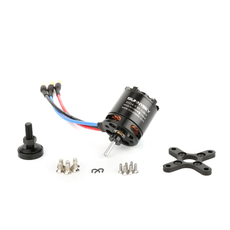 Motor sin escobillas SUNNYSKY X2216 KV880/KV1100/KV1250/KV1400 Original, eje de salida trasero, para modelos de Avión RC F3D F3A, 1 unidad