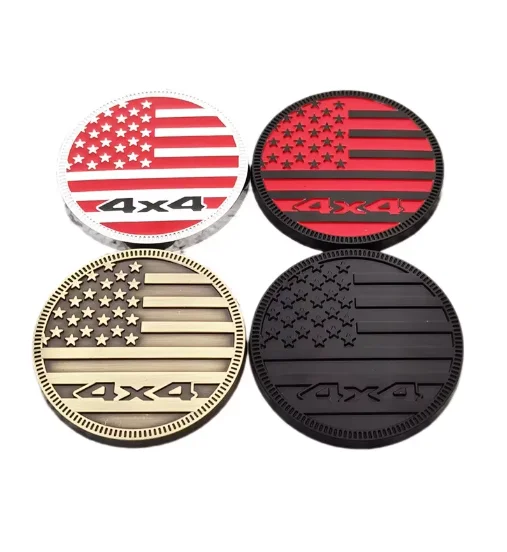 

New 3D Metal Logo USA Flag 4X4 Emblem Car Fender Badge Trunk Decal For RC Jeep Cherokee Compass Off Road 4x4 Sticker Accessories