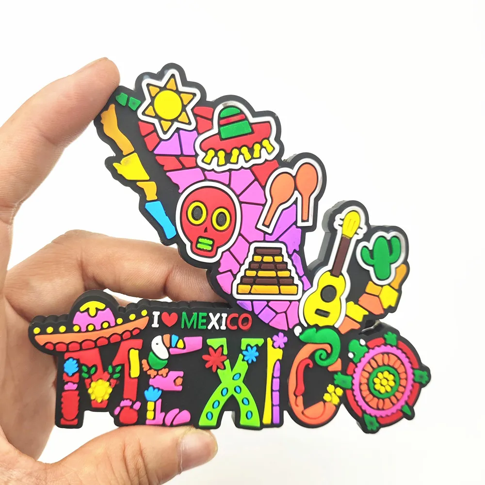 أمريكا الشمالية المكسيك تشولولا بويبلا كانكون روتان المطاط مغناطيس الثلاجة السياحة تذكارية الثلاجة المغناطيسي #6