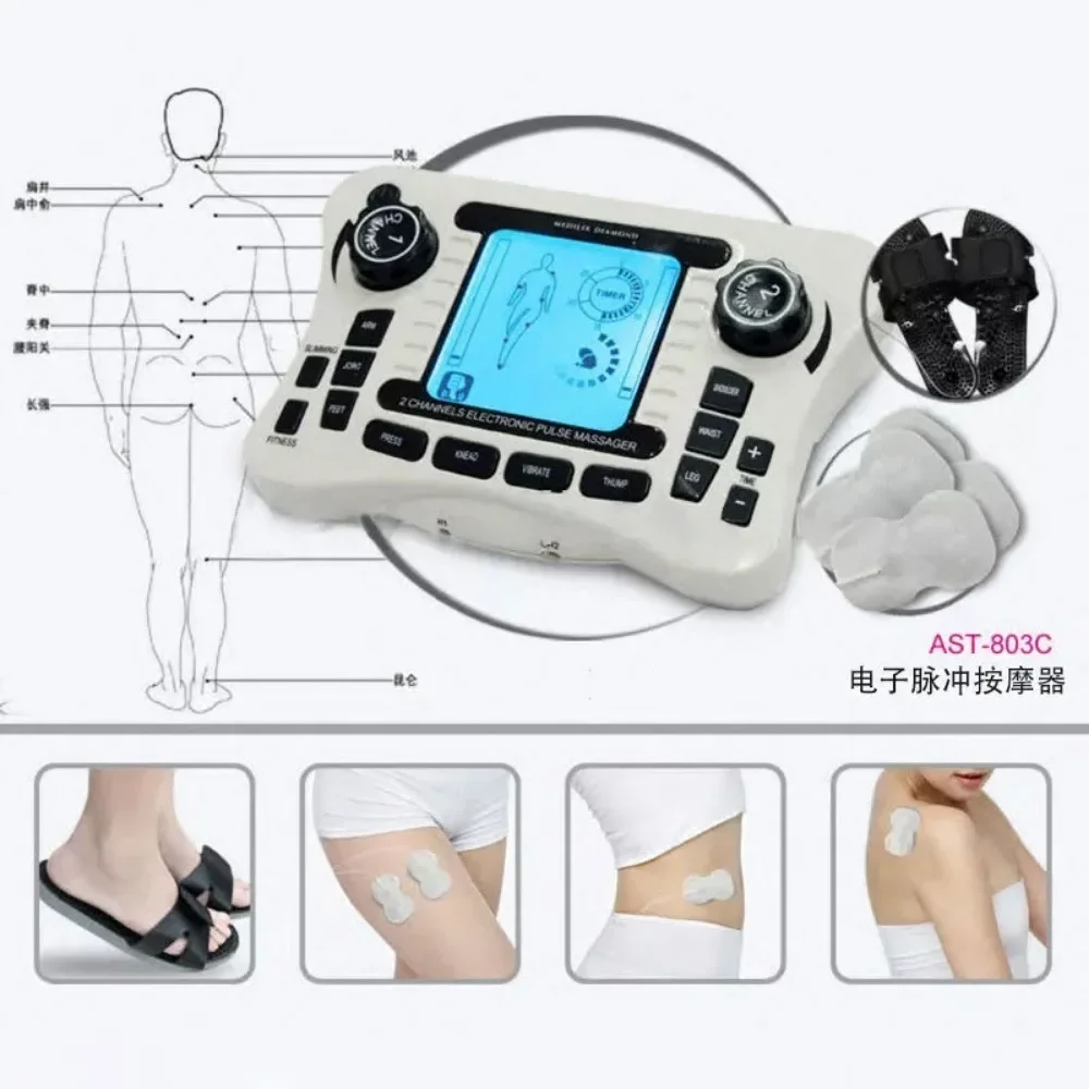 

Cervical Vertebra Massager Multi-function Doubles Output Big Screens Massager Digital Meridian Therapy Instrument Body Massagers