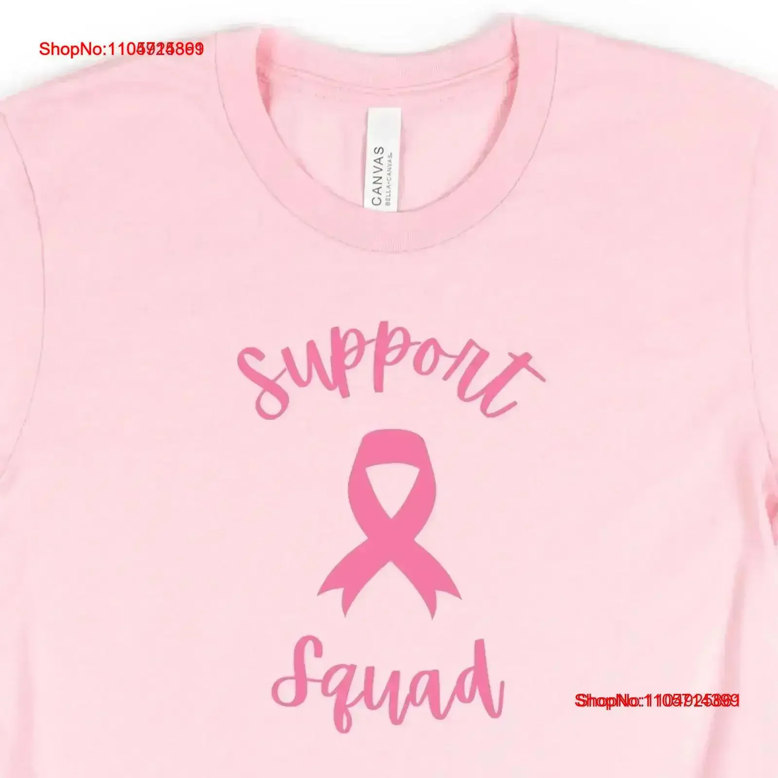 T-shirt Cancer T Shirt Support Squad Breast Awareness Fighter Team vintage Washed, style streetwear tendance et respirant