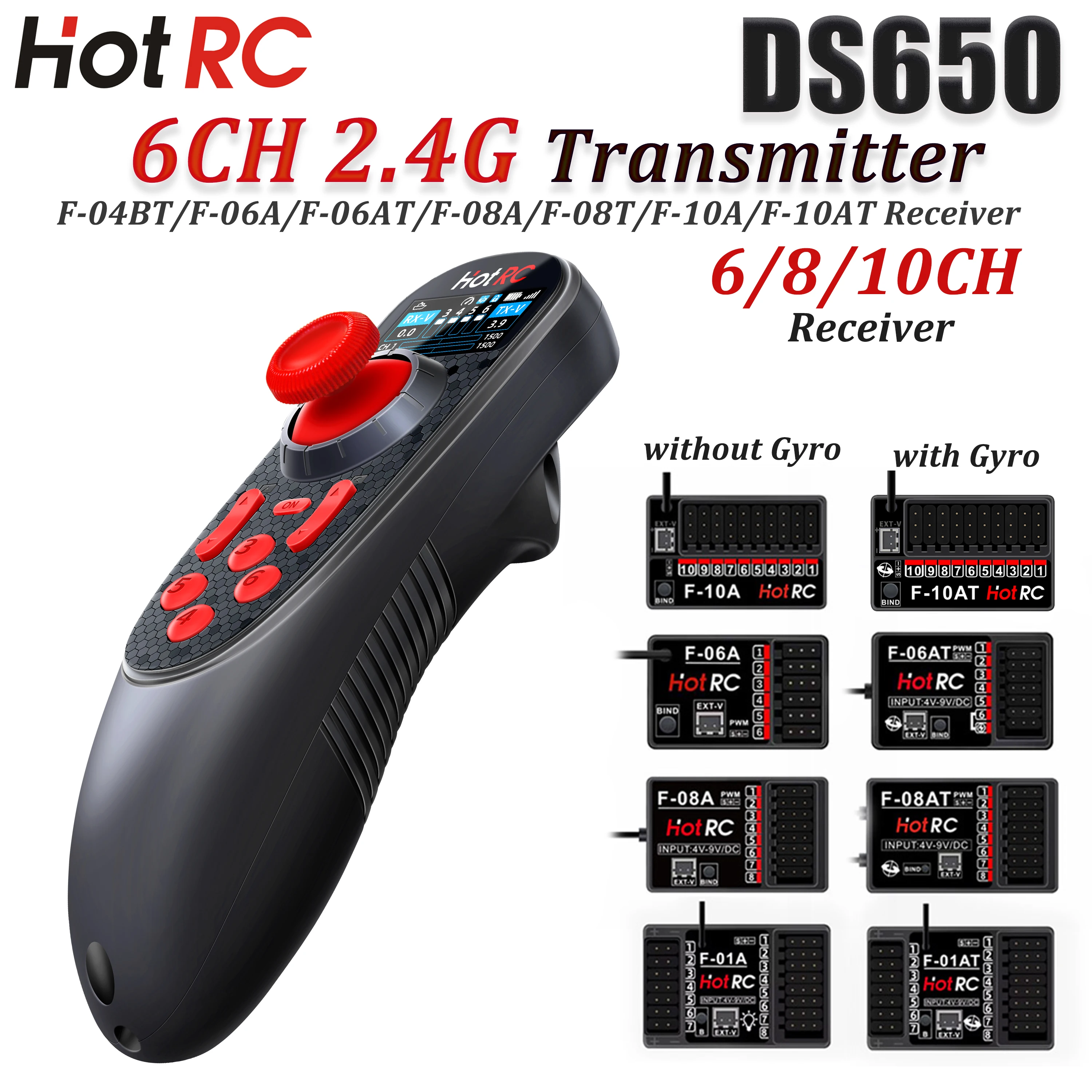 HOTRC DS650 6CH 2.4G Transmitt - огляд і ціна Radio Transmitter 6Ch