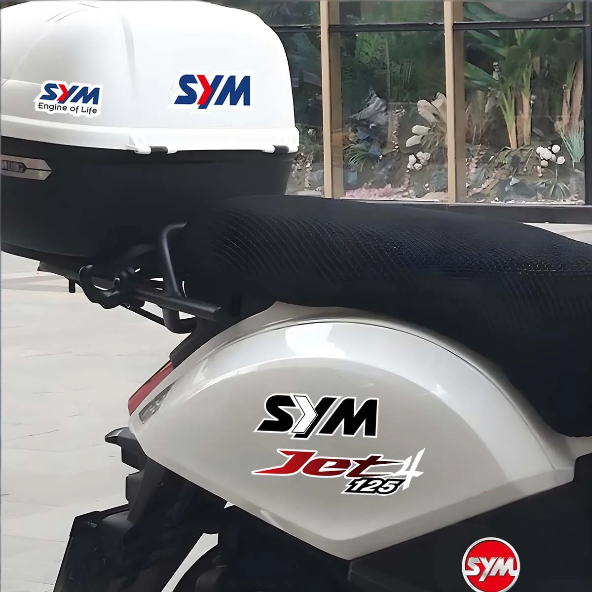 For SYM Sym JET 14 125 SYMPHONY 125 50 Reflective Motorcycle Stickers Moto Scooter Helmet Side Box Body Vinyl Accessories Decals