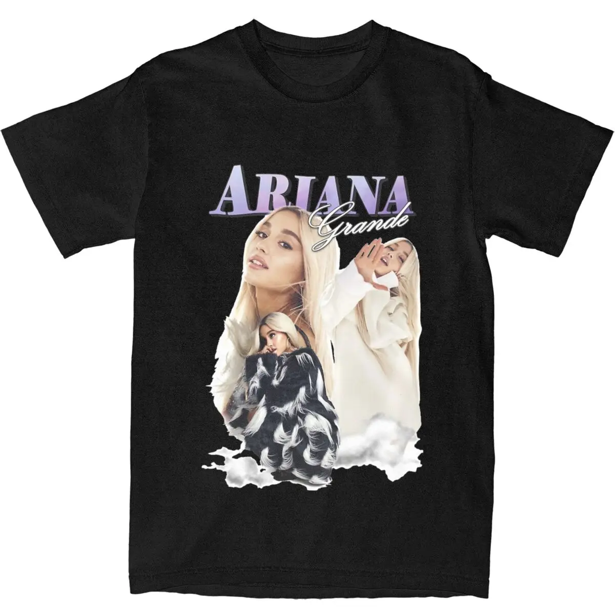 Ariana Grandes Singer T-Shirt Summer 2024 New Album Vintage T Shirts Pure Cotton Hip Hop Tee Shirt For Men Short Sleeve Clothing