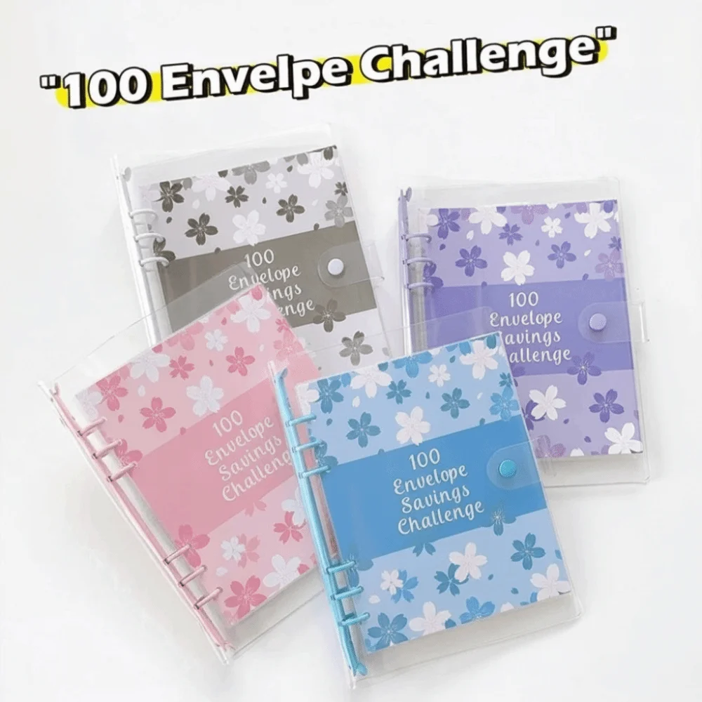 Financieel beheer 100 enveloppen Besparingsuitdaging Geldbesparende losbladige binder Geldbesparende binder 100 enveloppen PVC