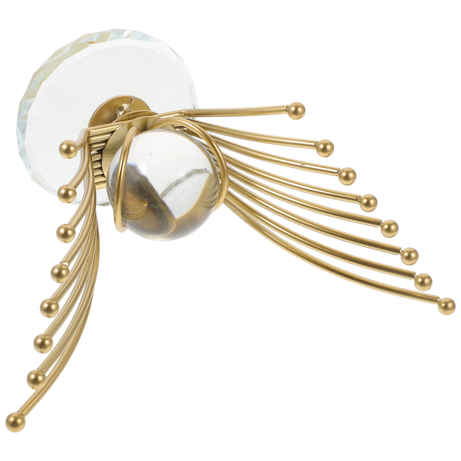

Crystal Ball Decoration Home naments Bedroom Tabletop Ferroalloy Creative Spreads Wings Living Room Office Elegant Modern Art