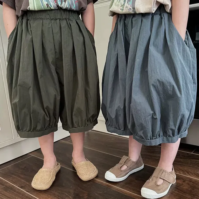 

Children's 2025 Children's Summer New Pants Seven Cent Pants Loose Thin Five Cent Pants for Boys and Girls Shorts