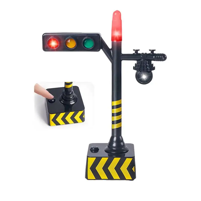Kids Educational Mini Traffic Signal Light Model Simulation Toy LED Road Sign Scene Learning Desk