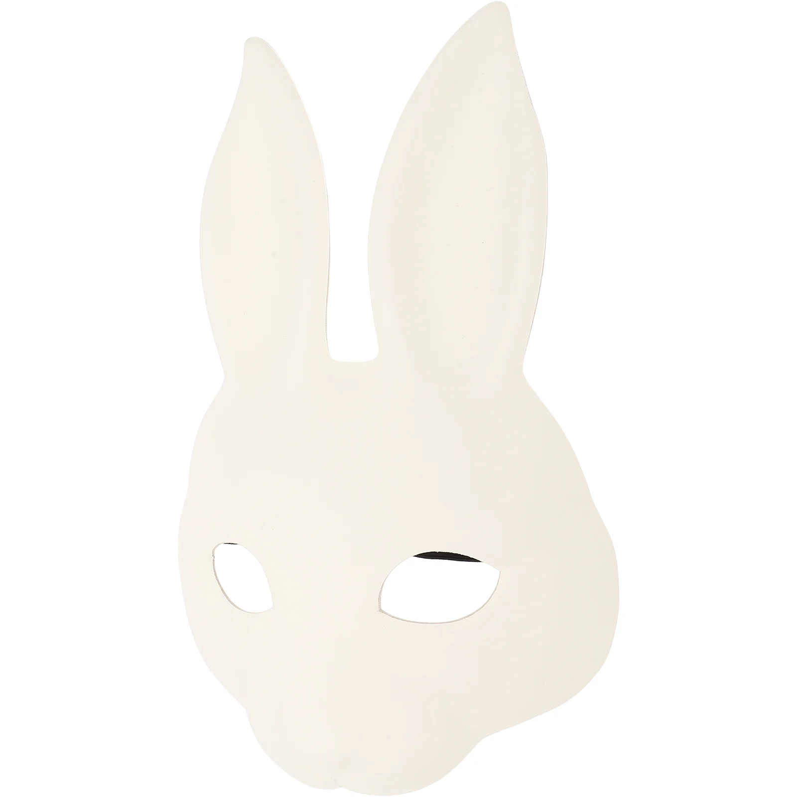 Weiße Hasenmaske, halbes Gesicht, Kaninchen-Kostümzubehör, PU, für Kinder und Erwachsene, Maskerade, Karneval, Halloween, Party, Cosplay
