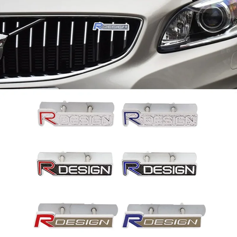 VOLVO フロントグリル Rデザイン 3D メタル Rdesign R デザインフロントグリル車のバッジステッカー