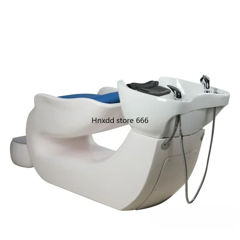 

Ceramic basin hair salon special semi-reclining high-end hair salon massage flush bed