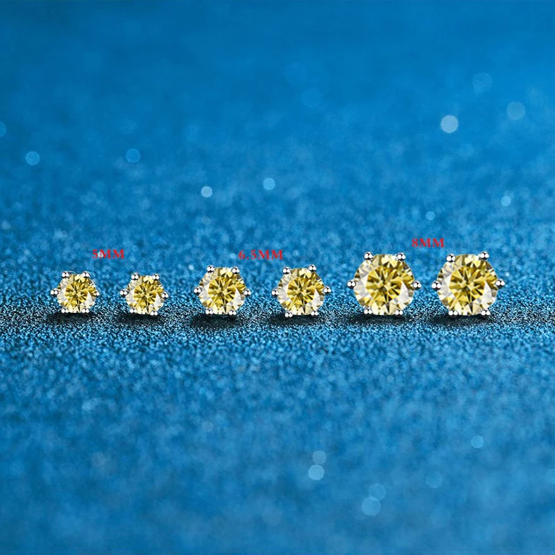 Gems Lady Silver 925 1CT D Color Moissanite Gem Pendant Earrings Women's Fashion Anniversary Birthday Valentine's Day Gift