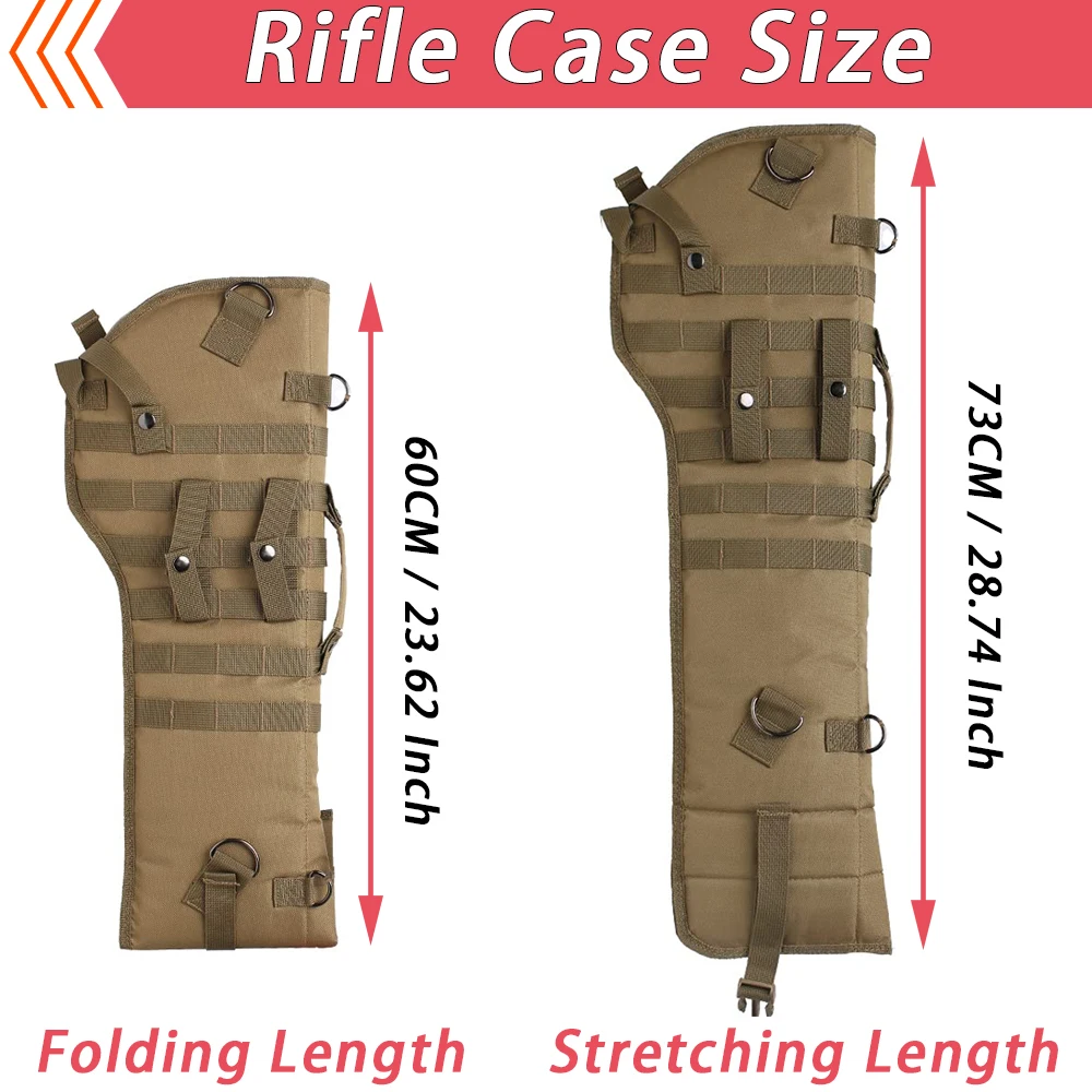 حافظة مسدس مبطنة للبندقية التكتيكية وحقيبة حبال مفتوحة مع حزام كتف قابل للتعديل للحمل السريع #4