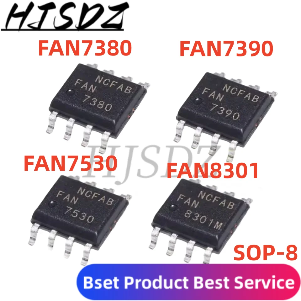 10PCS/LOT FAN7380 FAN7390 FAN7530 FAN8301 SMD SOP-8 Chip IC New In Stock