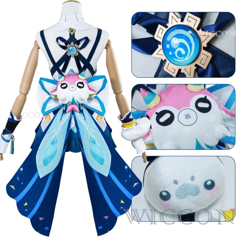 Genshin Impact Mualani Cosplay Kostuum Pruik Uniform Hoofddeksels Pop Meztli Springs Natlan Halloween Feest Vrouwen Meisjes Rekwisieten