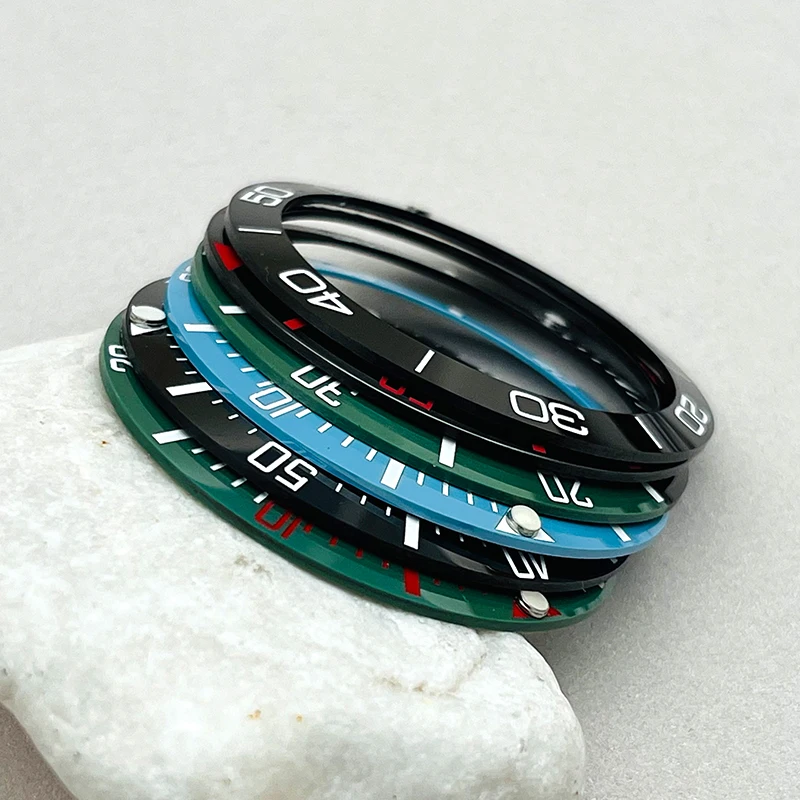 38 مللي متر الرجال ساعة ميكانيكية حالة منحدر السيراميك الحافة إدراج حلقة القطر الداخلي 30.5 مللي متر يناسب ساعة الفرعية استبدال إصلاح أجزاء