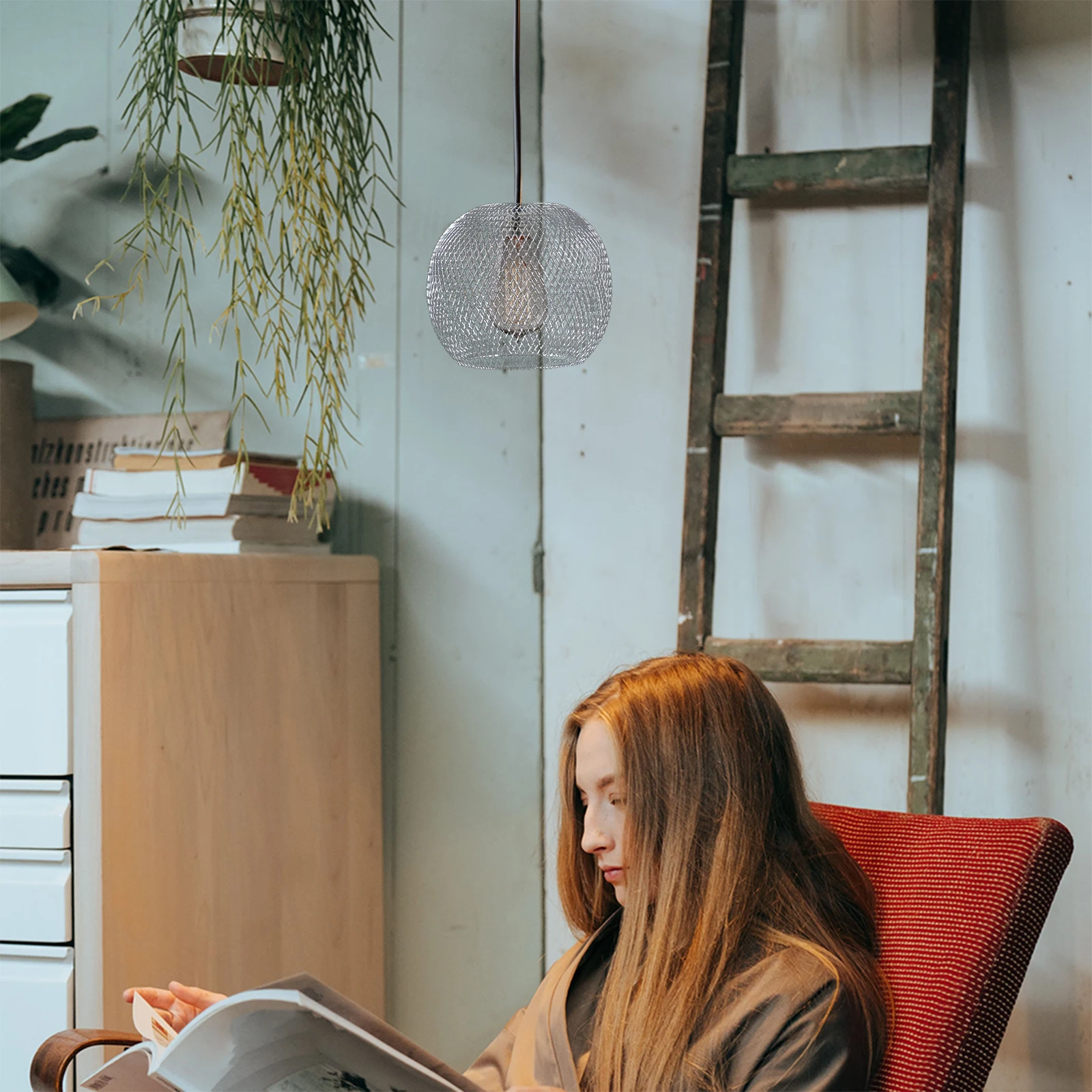 

Handwoven Pendant Light Shade Hollow Iron Bulb Cover For Hanging Lamp Ceiling Lightshade Decorative Lamp Shades Lighting