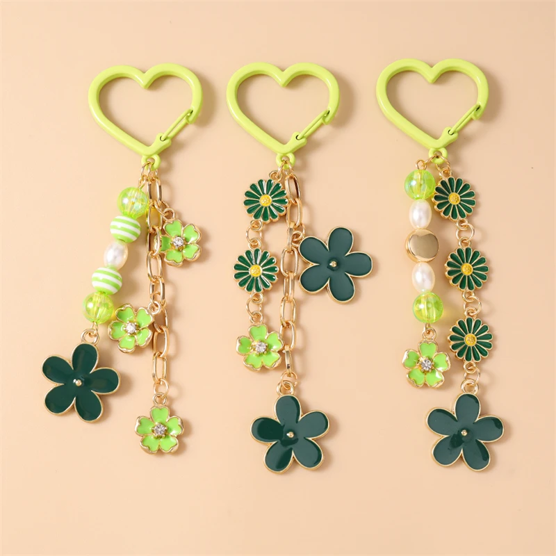 Modischer Bunter Blumen-Schlüsselanhänger für Autoschlüssel, Souvenir-Geschenke für Frauen und Männer, Handtaschen-Anhänger, Schlüsselringe, DIY-Schmuckzubehör – Detail 38
