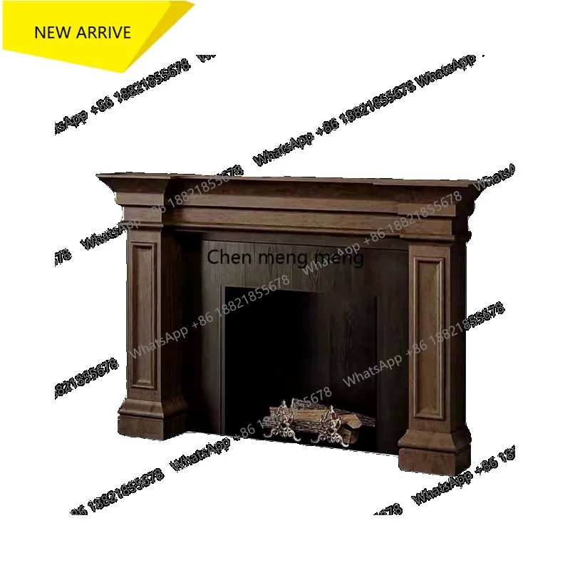 

DD Solid wood fireplace retro and old medieval locker, living room decoration porch corridor bedroom fireplace rack