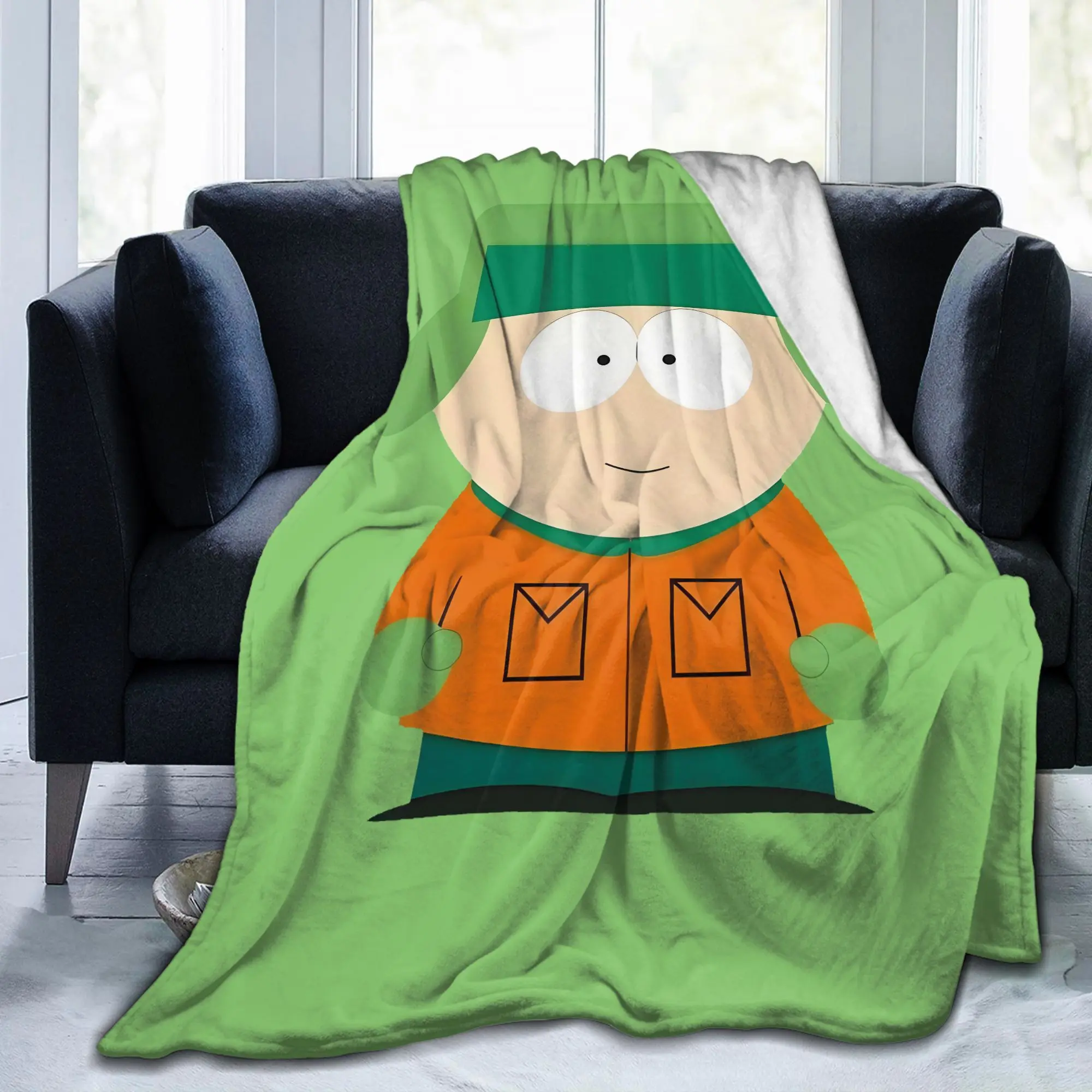 Custom Sofa Fleece Kyle Broflovski Throw Blanket Warm Flannel South Parks Blankets for Bedding Office Sofa Quilt