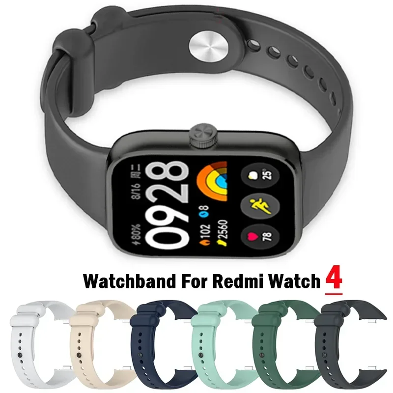 Silicone Band For Redmi watch 4 Strap Sport WristBand smart Bracelet Original 1:1 Watchband For Xiaomi mi band 8 Pro Accessories