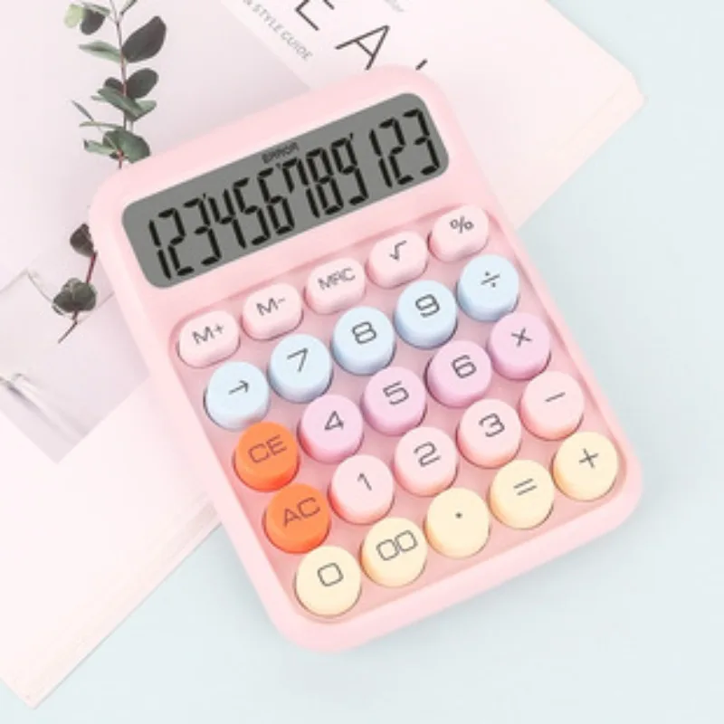 

Office 12 Digit Real Solar Calculators Financial Accounting Office Color Computer, Large Screen Dual Power Calculator