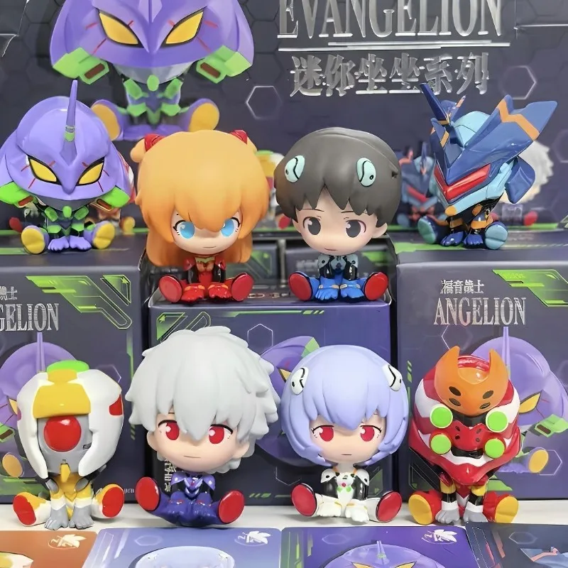 

8Pcs Neon Cute Genesis Classic Evangelion Cartoon Anime Peripheral Figure Ornament Cute Mini Desktop Decoration Creative Gift