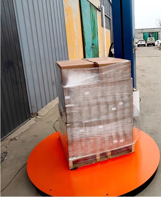 Semi Auto High Quality Automatic Pallet Shrink Film Winding Strapping Machine