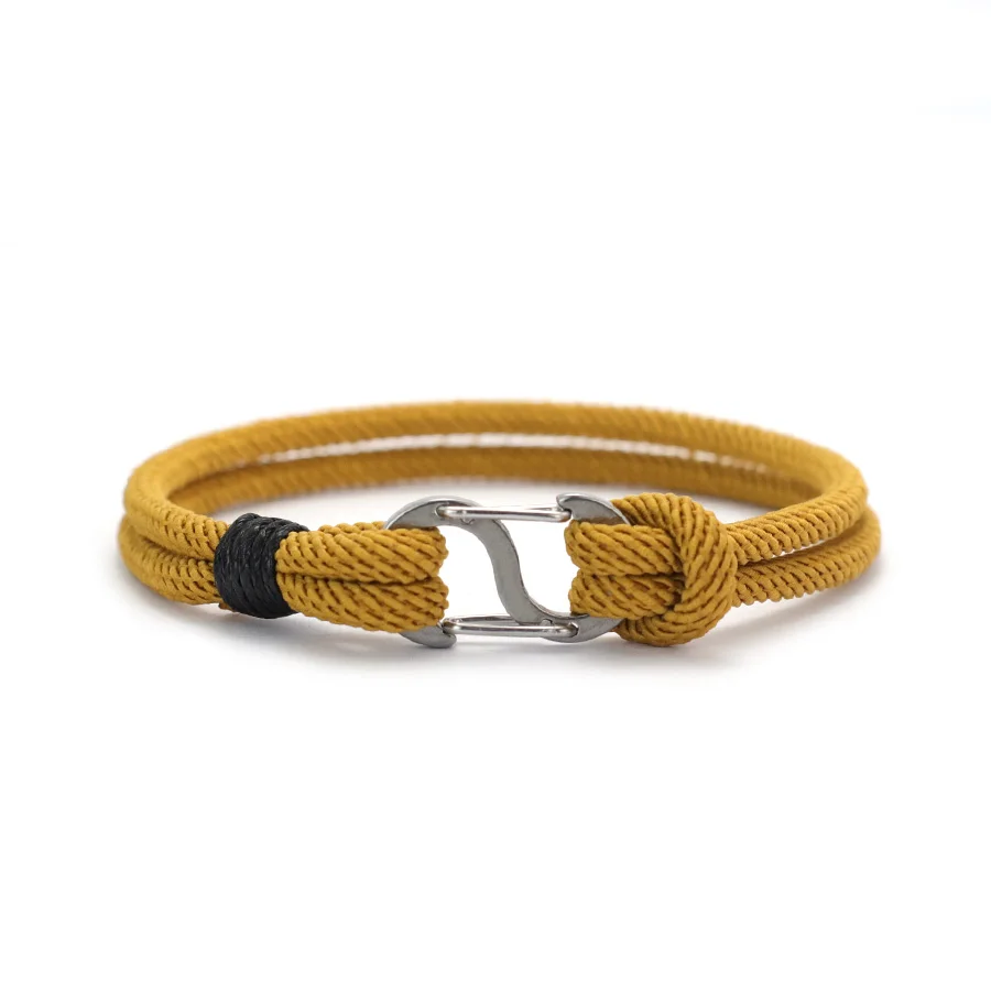 Nouveau Bracelet en corde de Milan fait à la main pour hommes et femmes, cordon tressé porte-bonheur de haute qualité, mousqueton, aventure, sport décontracté, Joias