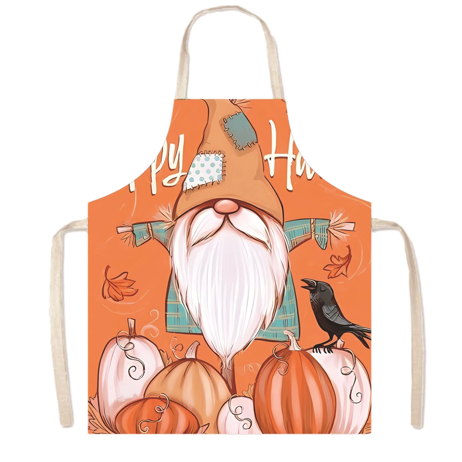 Creative Printed Festival Apron Women Thanksgiving Apron Cute Turkey Kitchen Cooking Apron for Cafe Shop Baking Gardening Aprons