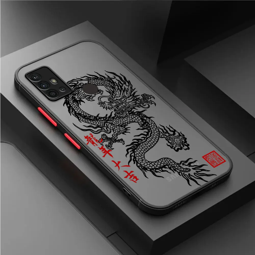 Case for Samsung Galaxy A21s A31 A53 A33 A73 A14 A51 A71 A24 A52 A32 A72 A23 A13 A12 A22 5G Chinese Dragon Hard PC Back Cover