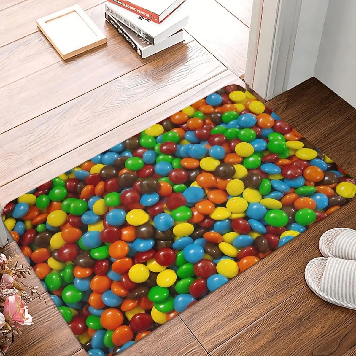 MM M Chocolate Non-Slip Carpet Doormat Bedroom Bath Mat Welcome Decoration Rug