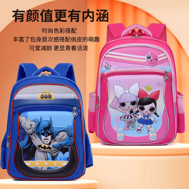 Disney mochilas escolares para meninos e meninas, Frozen, Elsa, Anna, Spider Man, mochila ortopédica no ombro, presentes para estudante primário, novos