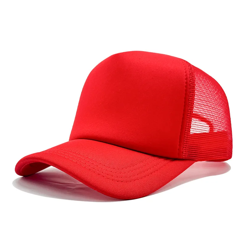 Angepasst Gedruckt Logo Schwamm Mesh Cap Einfarbig Baseball Hut Sonnenschirm Und Sonnenschutz Reise Caps Lkw Kappe Entenschnabel Hüte
